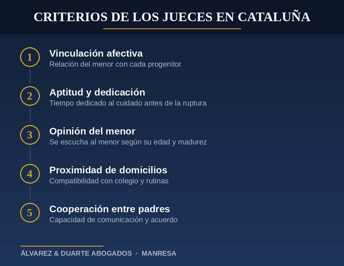 Criterios de los jueces para conceder la custodia compartida en Cataluña