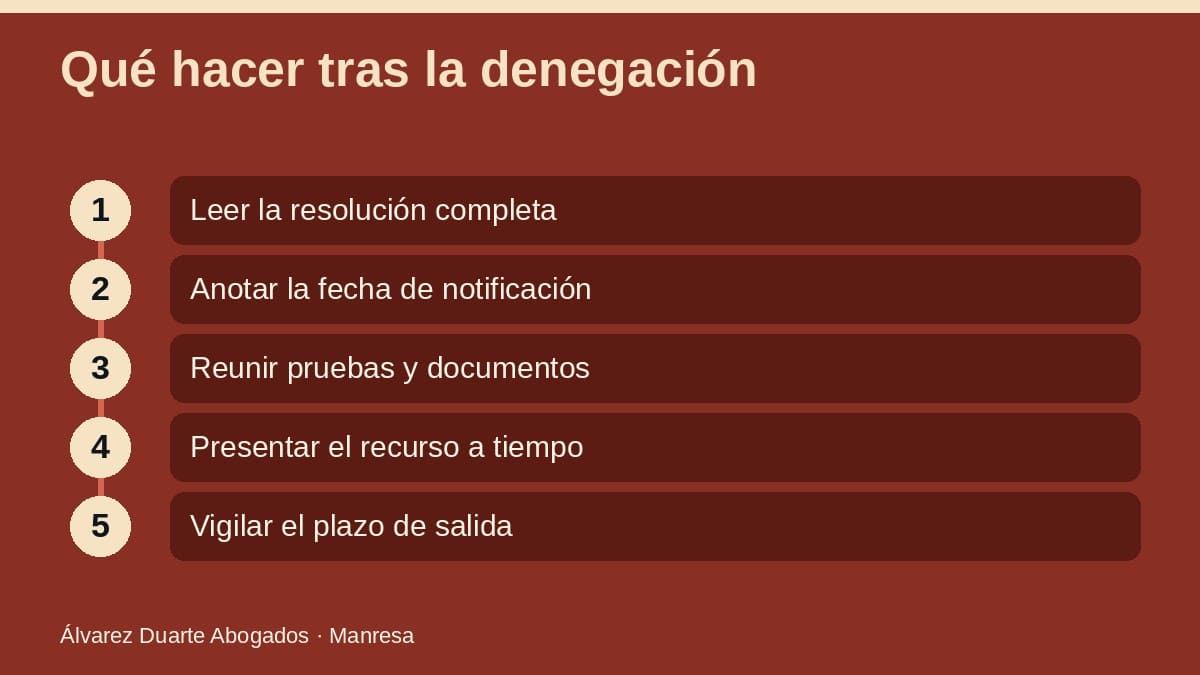 Advertencia de salida obligatoria tras una denegación de residencia