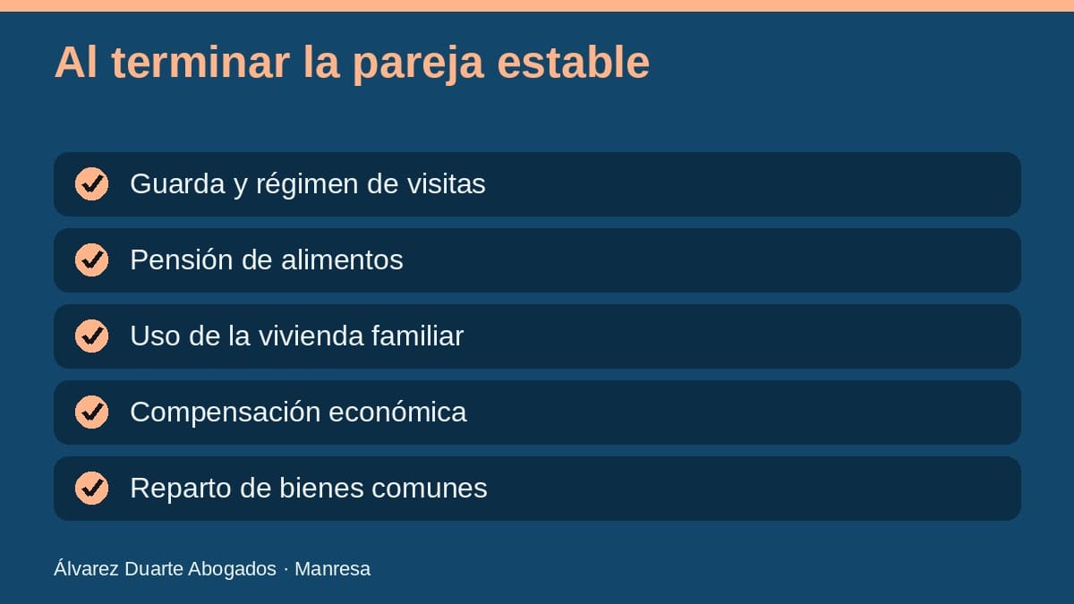 Qué ocurre al romperse una pareja estable: vivienda, hijos y compensación